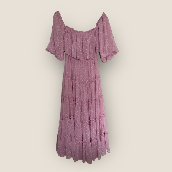 Misa | Cassandra Off-Shoulder Tiered Maxi Dress | Size XS (Fits S) | NWT - Picture 8 of 11